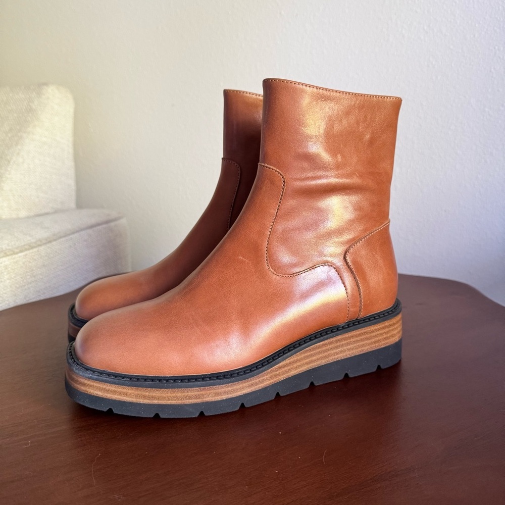 Django & Juliette leather ankle boots - Tiran in brandy, natural and black